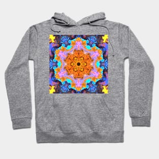 Psychedelic Hippie Orange and Blue Hoodie